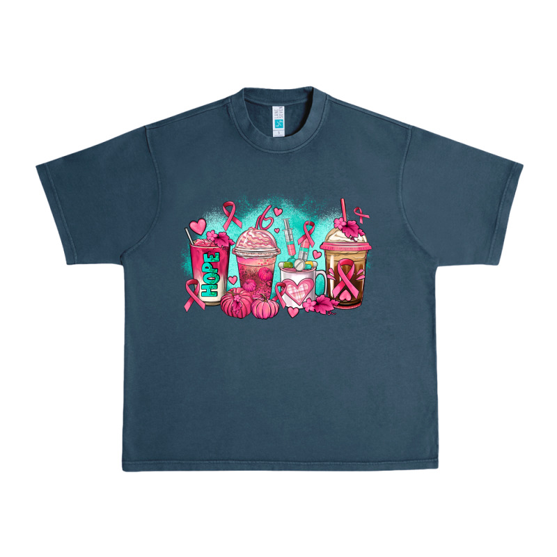 Breast Cancer  Coffee Cups Urban Heavy Tee by AdoDesignShop | Teevron