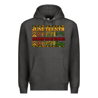 Charcoal Heather juneteenth is my independence day Premium Hoodie - NancyCooperArtShop