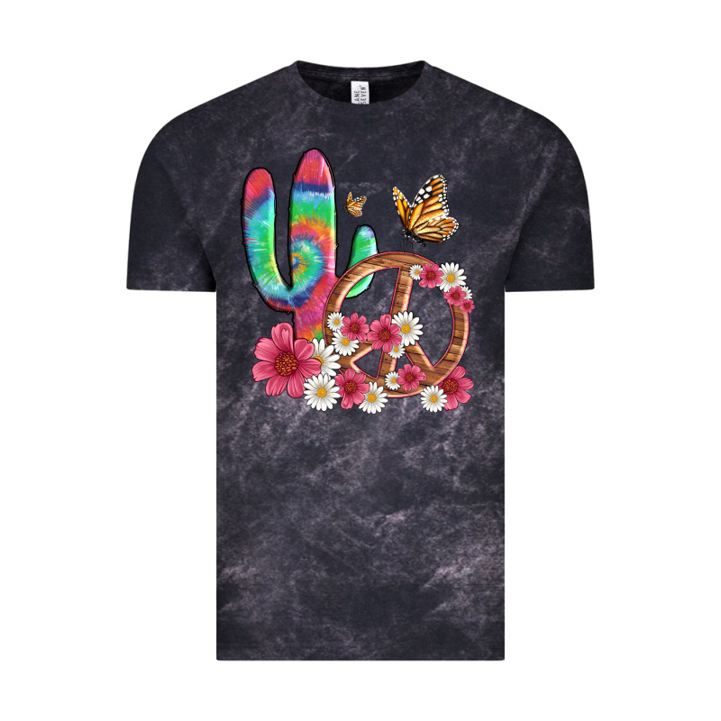 Cactus Peace Sign Flowers And Butterflys Vintage Tee by Artiststas | Teevron