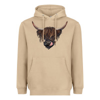 Mushroom black highland cow Heavyweight Hoodie - RanaPortraitStore