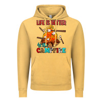 Vintage Mustard life is better by the campfire with marshmallows Vintage Hoodie - AdoDesignShop
