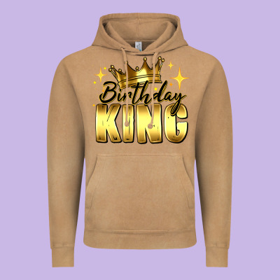 Birthday King Vintage Hoodie Designed By Ranaportraitstore