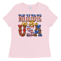 Bubblegum Pink made in the usa Ladies Tee - texasbilliewilder