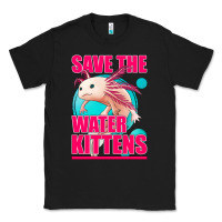 Black save the water kittens axolotl Classic Tee - Jasminsmagicworld