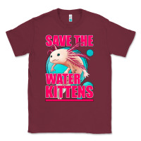 Burgundy save the water kittens axolotl Classic Tee - Jasminsmagicworld