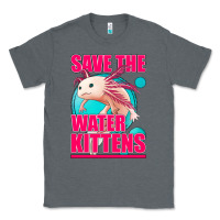 Charcoal Heather save the water kittens axolotl Classic Tee - Jasminsmagicworld