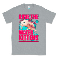 Heather Grey save the water kittens axolotl Classic Tee - Jasminsmagicworld