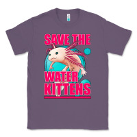 Lavender save the water kittens axolotl Classic Tee - Jasminsmagicworld