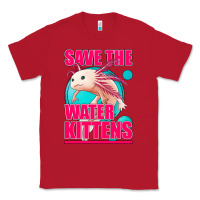 Red save the water kittens axolotl Classic Tee - Jasminsmagicworld