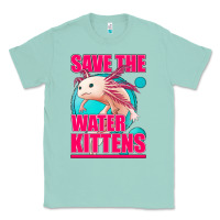 Seafoam save the water kittens axolotl Classic Tee - Jasminsmagicworld