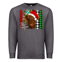 Charcoal Heather Merry Christmas Cow Premium Sweatshirt - Bettercallsaul