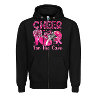 Black cheer for the cure Zipper Hoodie - MaliasSmallBusiness