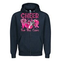 Navy cheer for the cure Zipper Hoodie - MaliasSmallBusiness