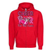 Red cheer for the cure Zipper Hoodie - MaliasSmallBusiness