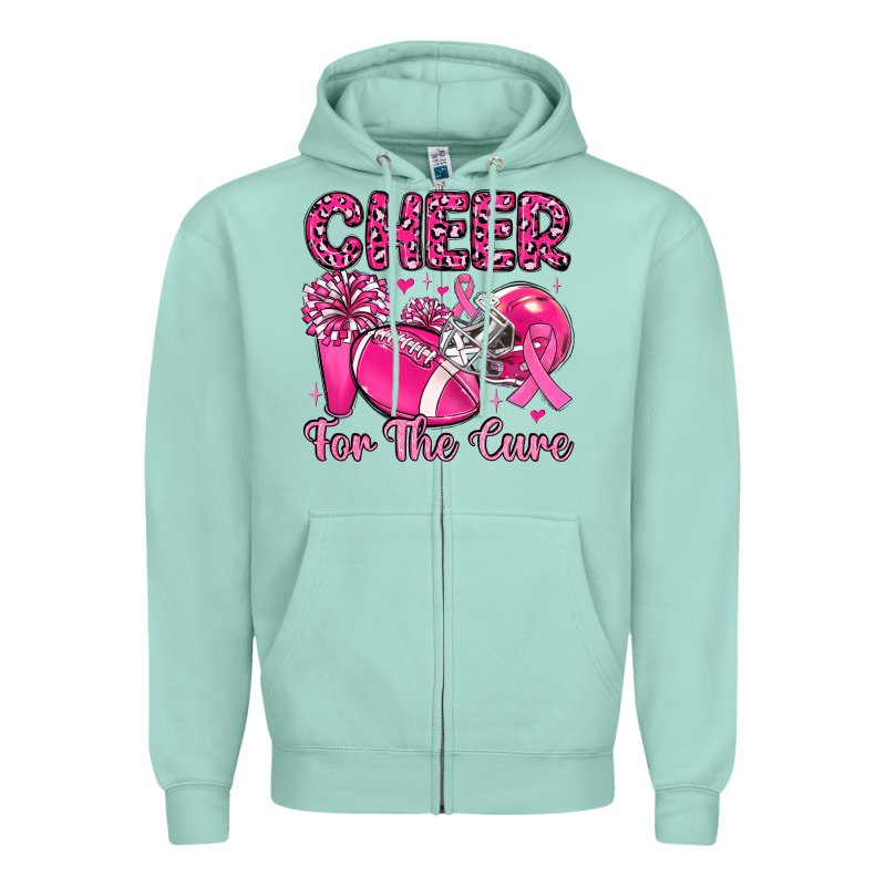 Cheer For The Cure Zipper Hoodie by MaliasSmallBusiness | Teevron