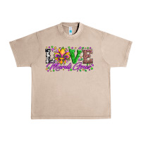 French Oak love mardi gras fleur de lis sunflower leopard and beads Urban Heavy Tee - Artiststas