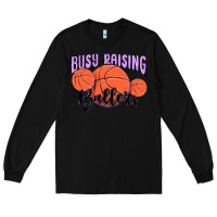 Black busy raising ballers Long Sleeve Tee - MaliasSmallBusiness