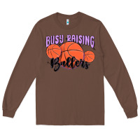 Chestnut busy raising ballers Long Sleeve Tee - MaliasSmallBusiness