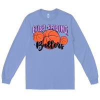 Colony Blue busy raising ballers Long Sleeve Tee - MaliasSmallBusiness