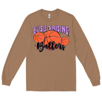 Toasted Coconut busy raising ballers Long Sleeve Tee - MaliasSmallBusiness