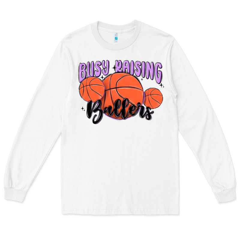 Busy Raising Ballers Long Sleeve Tee by MaliasSmallBusiness | Teevron