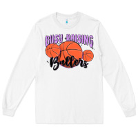 White busy raising ballers Long Sleeve Tee - MaliasSmallBusiness
