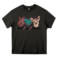 Asphalt peace love chihuahua Heavy Core Tee - RanaPortraitStore