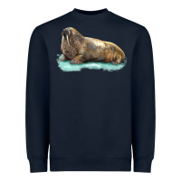 Navy Walrus Heavyweight Sweatshirt - LillyAllenDesigns