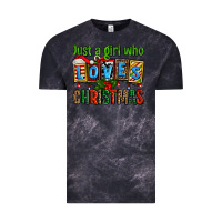Cloud Black just a girl who loves christmas Vintage Tee - AdoDesignShop