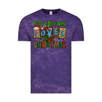 Cloud Purple just a girl who loves christmas Vintage Tee - AdoDesignShop