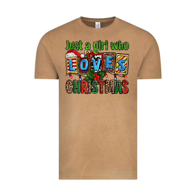 Just A Girl Who Loves Christmas Vintage Tee by AdoDesignShop | Teevron