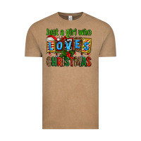 Vintage Coffee just a girl who loves christmas Vintage Tee - AdoDesignShop
