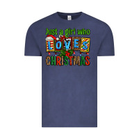 Vintage Denim just a girl who loves christmas Vintage Tee - AdoDesignShop
