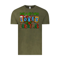 Vintage Olive just a girl who loves christmas Vintage Tee - AdoDesignShop