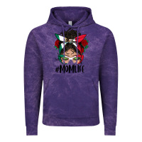 Cloud Purple mexican mom life messy bun mama Vintage Hoodie - BundleAndBundleShop