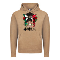 Vintage Coffee mexican mom life messy bun mama Vintage Hoodie - BundleAndBundleShop