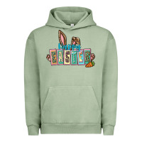 Pigment Oil Green Happy Easter Easter Day Urban Hoodie - CowGirlArtShop