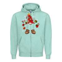 Seafoam custom christmas gnome Zipper Hoodie - MaliasSmallBusiness