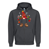 Smoke custom christmas gnome Zipper Hoodie - MaliasSmallBusiness