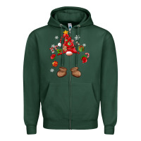 Sports Green custom christmas gnome Zipper Hoodie - MaliasSmallBusiness