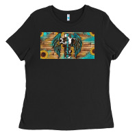 Black Blessed cros sunflowers Ladies Tee - RanaPortraitStore