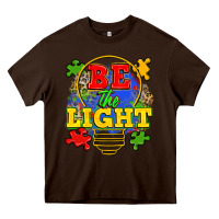 Chocolate Brown be the light Heavy Core Tee - Zillion Design Studio