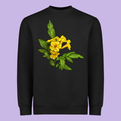 Yellow Elder Flower Heavyweight Sweatshirt Designed By Lillyallendesigns