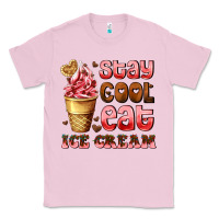 Bubblegum Pink stay cool eat ice cream Classic Tee - AdoDesignShop