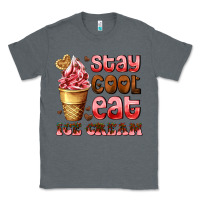 Charcoal Heather stay cool eat ice cream Classic Tee - AdoDesignShop
