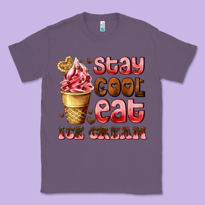 Stay Cool Eat Ice Cream Classic Tee Designed By Adodesignshop