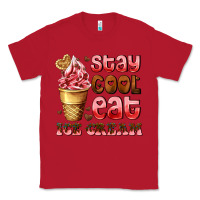 Red stay cool eat ice cream Classic Tee - AdoDesignShop