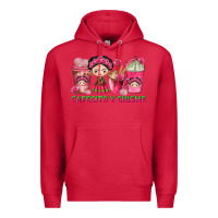 Cardinal Cafecito y Chisme Coffee Cups Premium Hoodie - texasbilliewilder