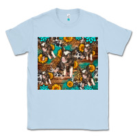 Dusty Blue Western Pigs Classic Tee - LillyAllenDesigns