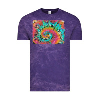 Cloud Purple tie dye leopard cowhide glitter background Vintage Tee - Artiststas